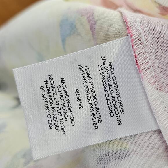 Dress London Times multi floral sundress full skirt spring cottage size 10 - Picture 9 of 9